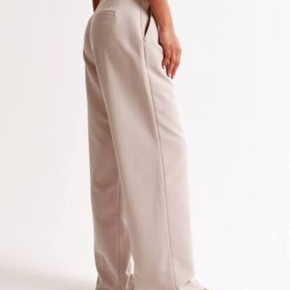 Abercrombie & Fitch Light Pink Wide Leg Trousers